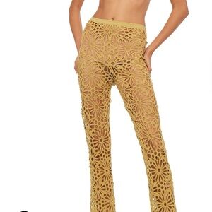Norma Kamali Crochet Boot Pants